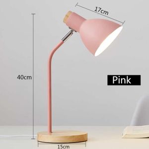 Lampe de bureau e27 pvc rose, INSPIRE Pina H.43 cm