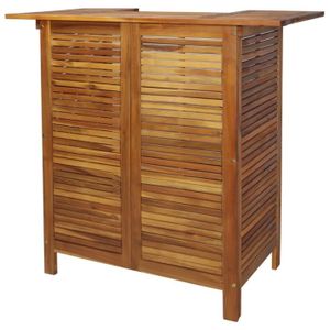 MANGE-DEBOUT Table haute de bar en bois d'acacia massif - Style