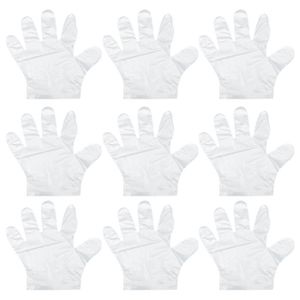 1000 PC Lot de 500 1000 Jetables Protection des Mains Transparent Plastique pour Cusine Menage Bricolage Nettoyage Aliments