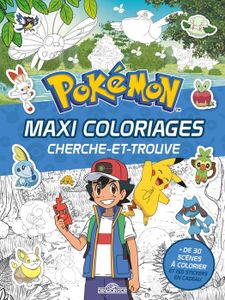 LIVRE JEUX ACTIVITÉS Pokémon - Maxi coloriages cherche-et-trouve