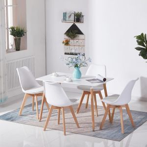 Table à Manger Nordique Style Tulipe - Petite Table Ronde pour Balcon -  Blanc