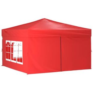 TONNELLE - BARNUM FYDUN Tente de réception pliable avec parois Rouge 3x3 m A93527 CN012