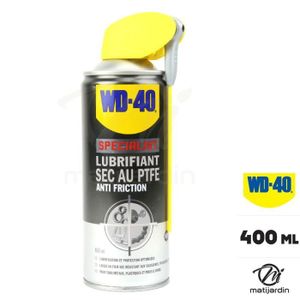 LUBRIFIANT MOTEUR Dégrippant WD40 Specialist Lubrifiant sec. 400 ml. Nettoyant, dégrippant, lubrifiant. Protège humidité corrosion