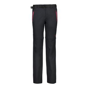 VETEMENT BAS CMP Pantalon Dry Function Zip Off- Femme - Anthracite-Fraise- 46