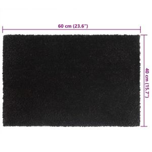 PAILLASSON ABB Tapis de porte noir 40x60 cm fibre de coco tou