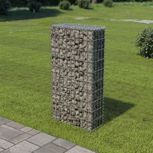 PIERRE - GABION PIERRE Mur en gabion avec couvercles Acier galvanisé 50 x 20 x 100 cm - 143576