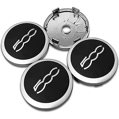 Cache-moyeux Centraux Pour Abarth Punto Scorpione (2011-2013) - 54mm, 4 Pièces, Noir, Protection Jante