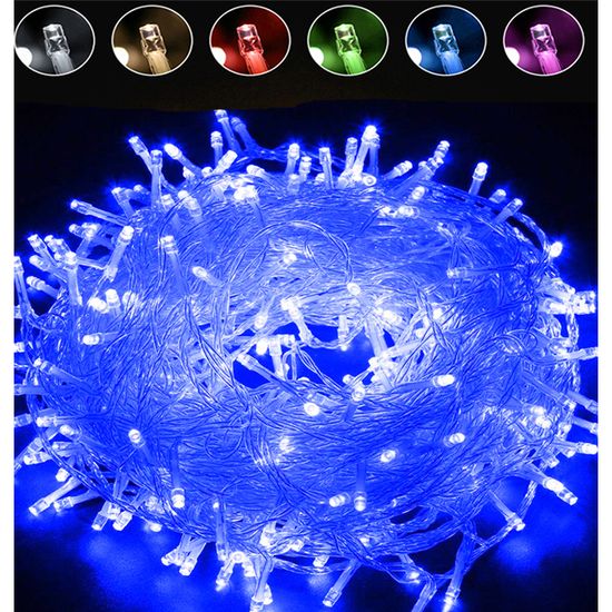 Guirlande Lumineuse LED 'Effet Pluie D'Étoiles' - 2 Tubes Bleus | 144 LEDs | Étanche PVC | Pour Décoration Noël, Jardin, Intérieur