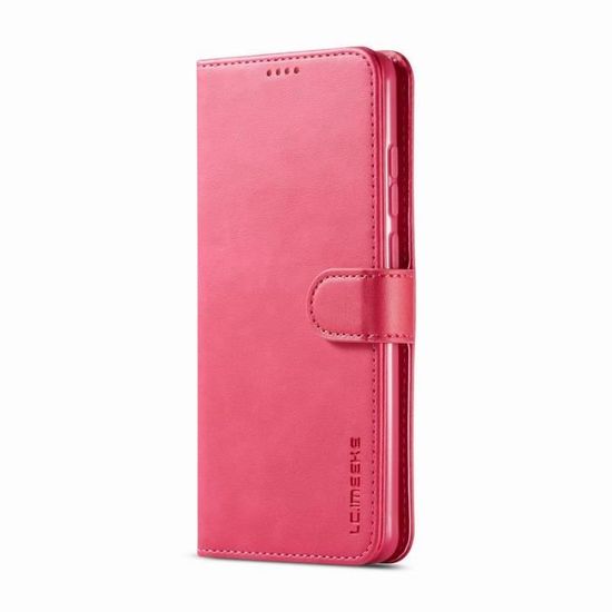 Coque Portefeuille Pour Huawei Honor 20E / Honor 20 Lite - Cuir Synthétique, Fermeture Magnétique, Poches Cartes - Rouge, Protection Complète HRY-LX1T / HRY-L21T