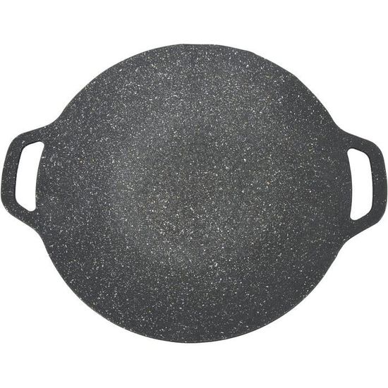 Plaque De Barbecue Coréenne Atyhao – 30 Cm, Alu Moulé, Revêtement Pierre Médicale, Pour Induction, Gaz, Camping – Idéal Grillades Maison