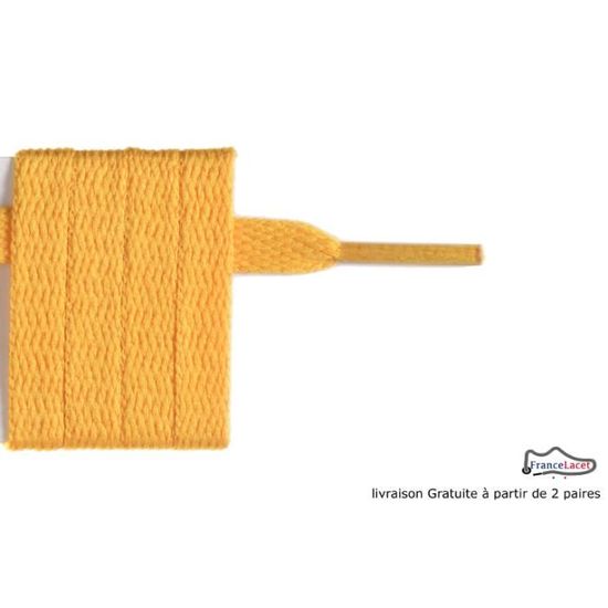 Lacet plats jaune moutarde 150 cm Jaune jaune moutarde Cdiscount
