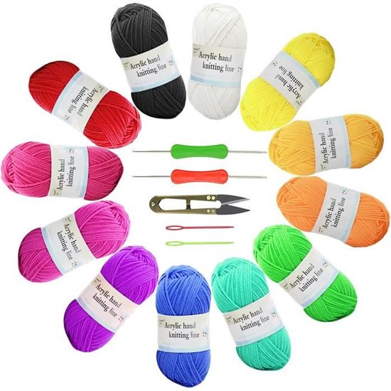 Pelote de laine épaisse multicolore 100 % acrylique pour vaisselle,  crochet, tricot, mini projet hypoallergénique et durable[230] - Cdiscount  Beaux-Arts et Loisirs créatifs