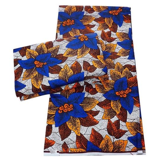 Tissu Coton Imprimé Africain (Cire D'Ankara) - Largeur 115 Cm - Vendue Au Mètre - Multicolore Neuf