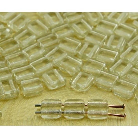 Lot de 10 Perles Tchèques Cœur en verre 10mm Topaze Marron