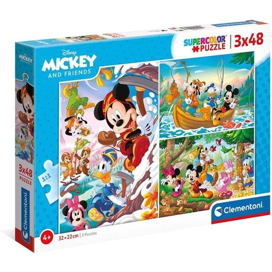 Puzzle 3x48 pièces Mickey - Clementoni - Dessins animés et BD - Enfant 4 ans et plus