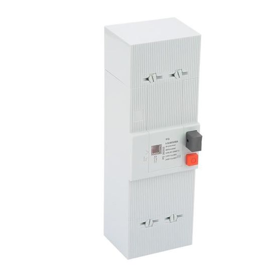 Disjoncteur 2 Pôles 30-60A - Protection Fuite & Court-circuit, Facile à Installer Sur Rail DIN