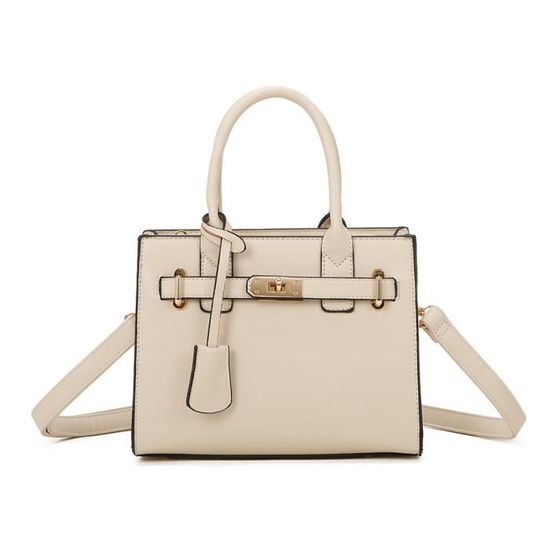 Sac à Main GALLANTRY Camélia Beige Bandoulière Fermeture
