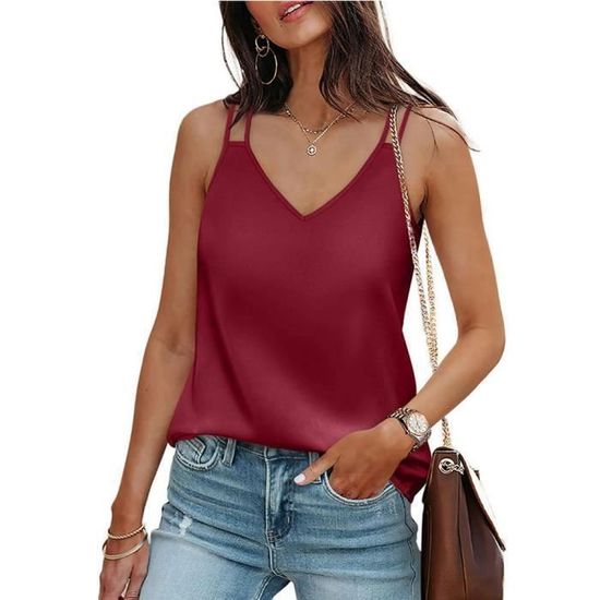 Débardeur Sans Manches Ann Taylor Loft - Bordeaux/violet - Taille Small - Occasion Très Bon état