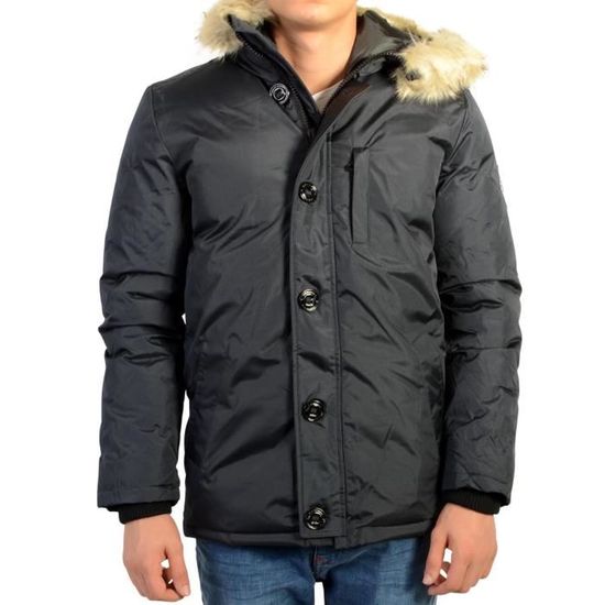 Doudoune a capuche kamora Noir Cdiscount Pret a Porter