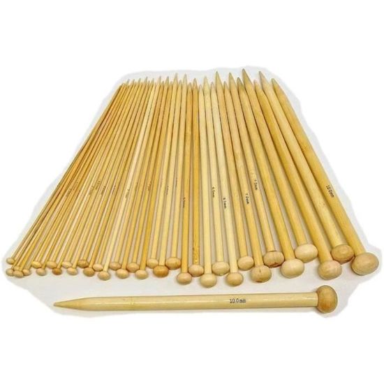 As Shown XXL -18 paires d'aiguilles à tricoter professionnelles en bambou carbonisé (2.0mm 10mm As Shown XXL -18 paires d'aiguilles à tricoter professionnelles en bambou carbonisé (2.0mm 10mm