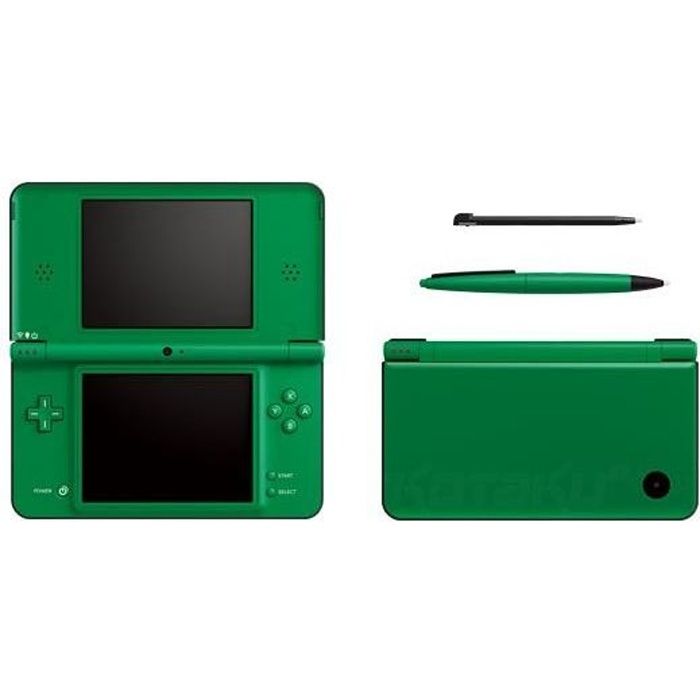 Console Portable - Nintendo - DSi XL Verte - Écrans Grands - Entraînement Cérébral Et Dictionnaire 6 En 1