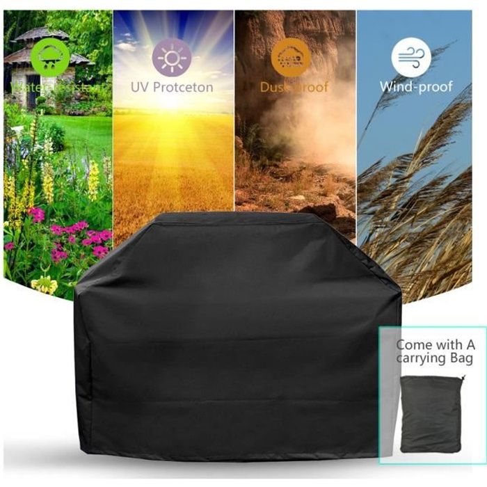 AST 145CM Housse Bâche de Protection Barbecue Anti-UV / Anti-l'humidité