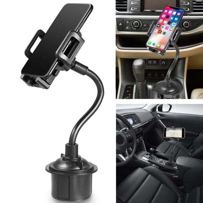 Universal Support voiture ajustable Porte-gobelet Gooseneck Berceau pour téléphone portable iPhone_dwudgfe8595