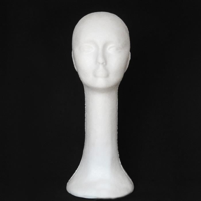 Long cou mousse Mannequin femme Modèle de tête cheveux perruque Chapeau Lunettes support pour écran hjn274