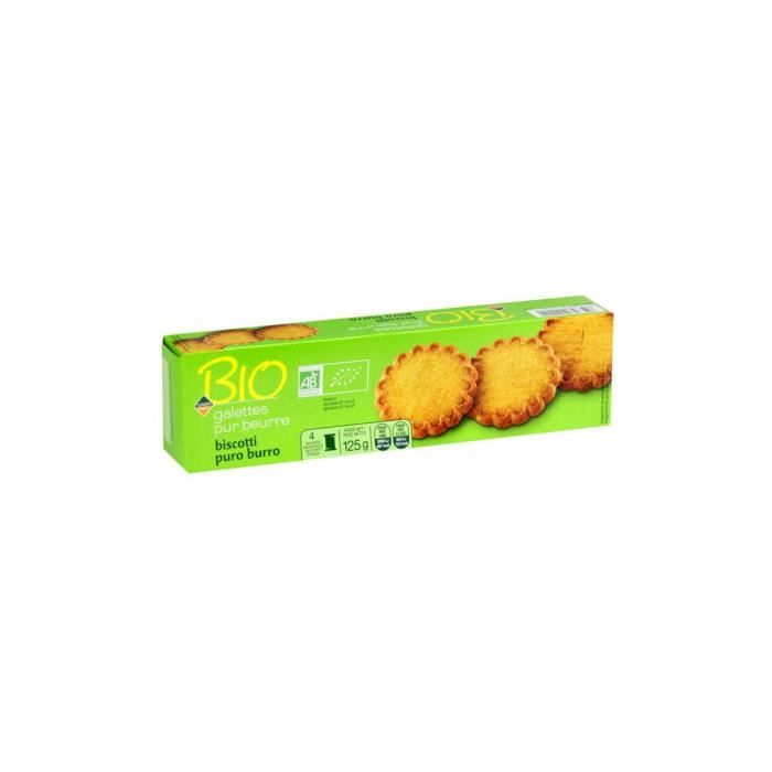 Biscuits galette pur beurre bio Leader Price Bio - 125g