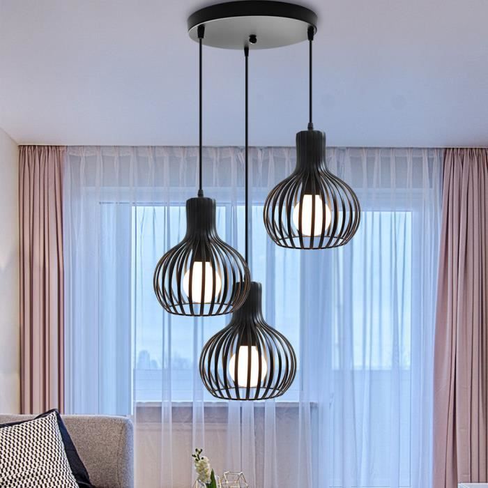 Yote Lustre Suspension Industrielle en Métal Lampe Plafonnier Style Retro pour Restaurant Salon Chambre Cuisine