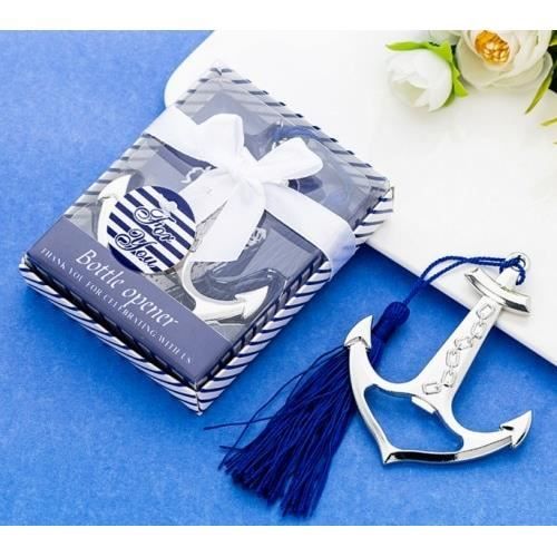 Souvenirs de mariage de la marine - 10 pièces-lot, ouvre-bouteille à ancre nautique, cadeaux pour décor - Modèle: 003 - WMKPQA08936