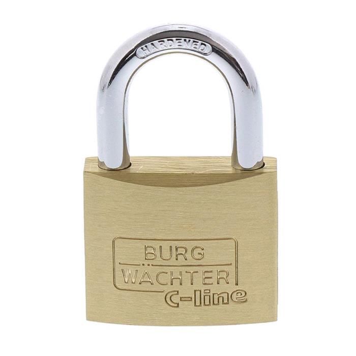 Burg-Wächter Cadenas, Lot de 2, Anse de 6 mm de diamètre, Protection contre l'ouverture par coupe-boulons et perçage, 4 clés, Duo