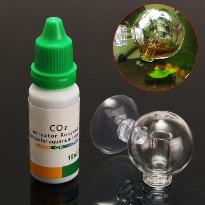 Aquarium Carbone Dioxyde CO2 Moniteur PH Indicateur Verre Goutte Boule Testeur Bo08631