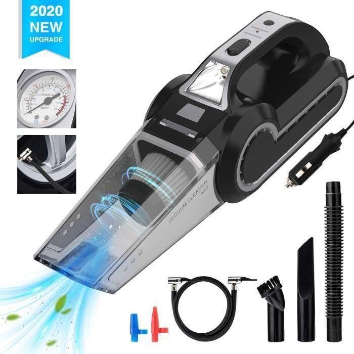 Aspirateur de Voiture 4 en 1 Aspirateur Compresseur d'Air 8000 Pa Wet-Dry Aspirateurs Portables Puissants avec Lumière LEDMKK95