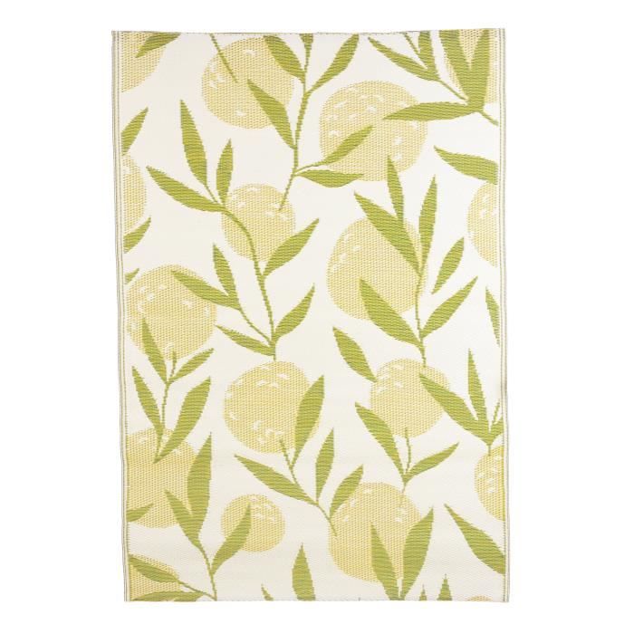Mica Decorations Tapis d'extérieur - L180 x l120 cm - Plastique recyclé - Jaune