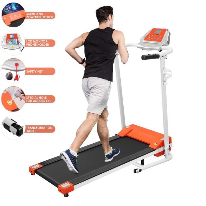 tapis de course maison - 12 programmes - pliable - 1-10 km-h - - 128 x 50 x 118 cm