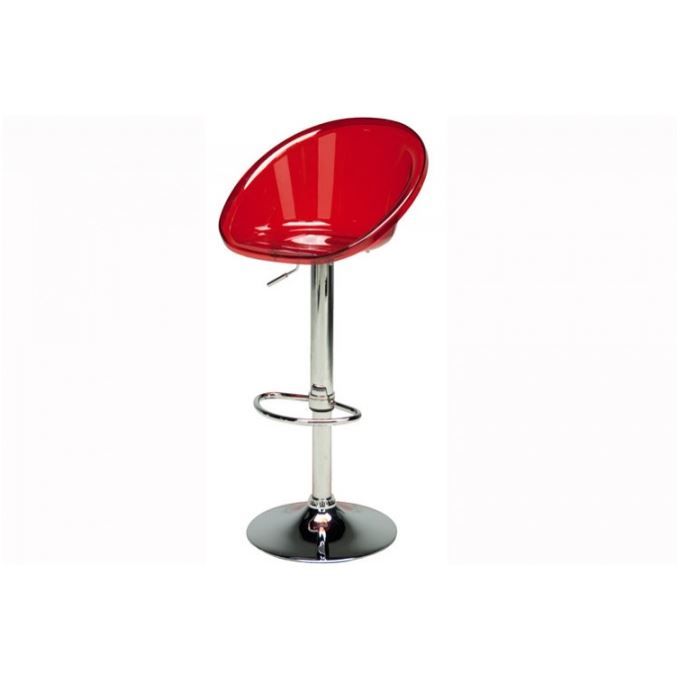 Tabouret de bar rouge transparent Roxy