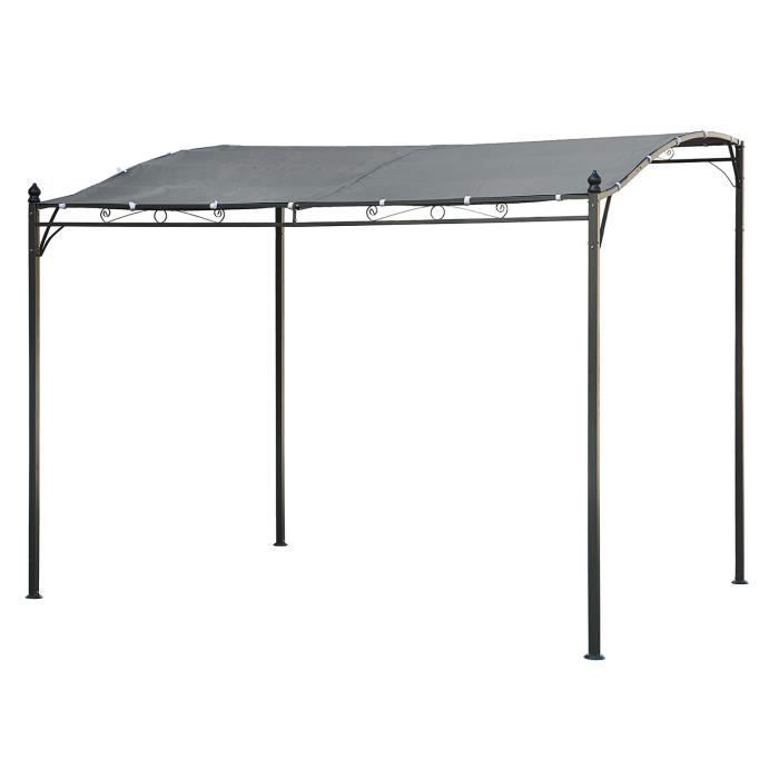 Pergola murale 3 × 2,5m NICE grise