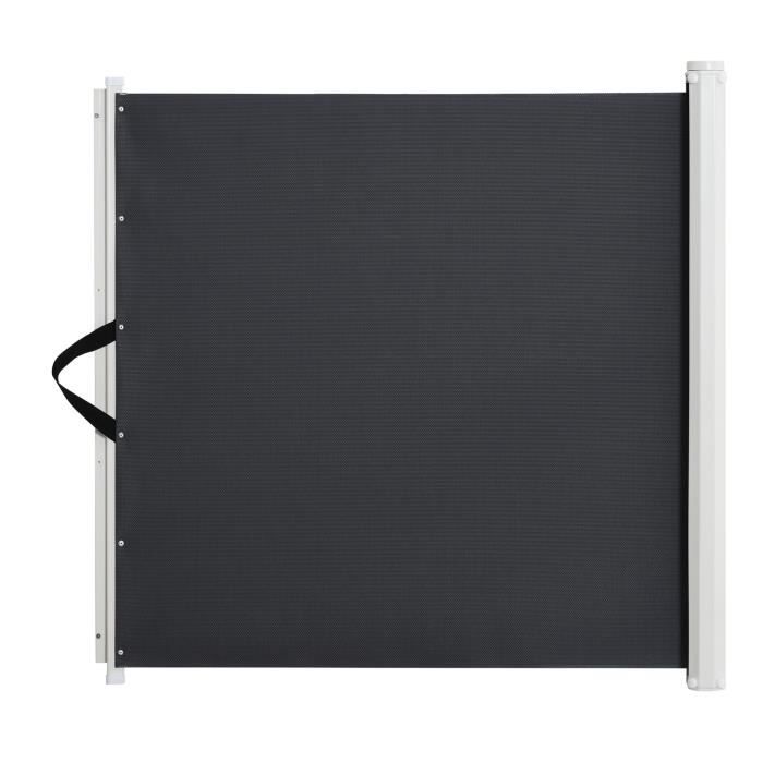 Barrière de sécurité barrière animaux rétractable automatique 1,15L x 0,83H m teslin métal gris 115x5x83cm Gris