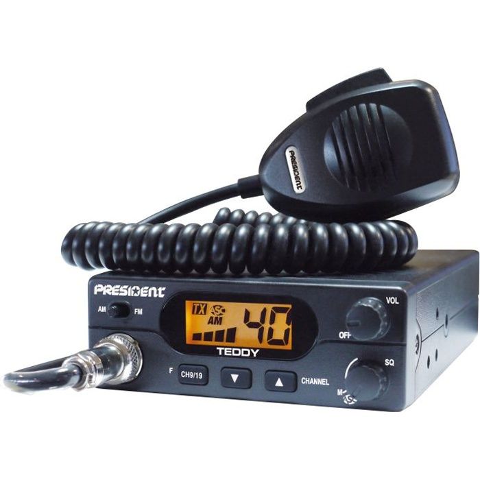 PRESIDENT Station de radio CB Teddy ASC - 40 cannaux AM / FM - Multinormes