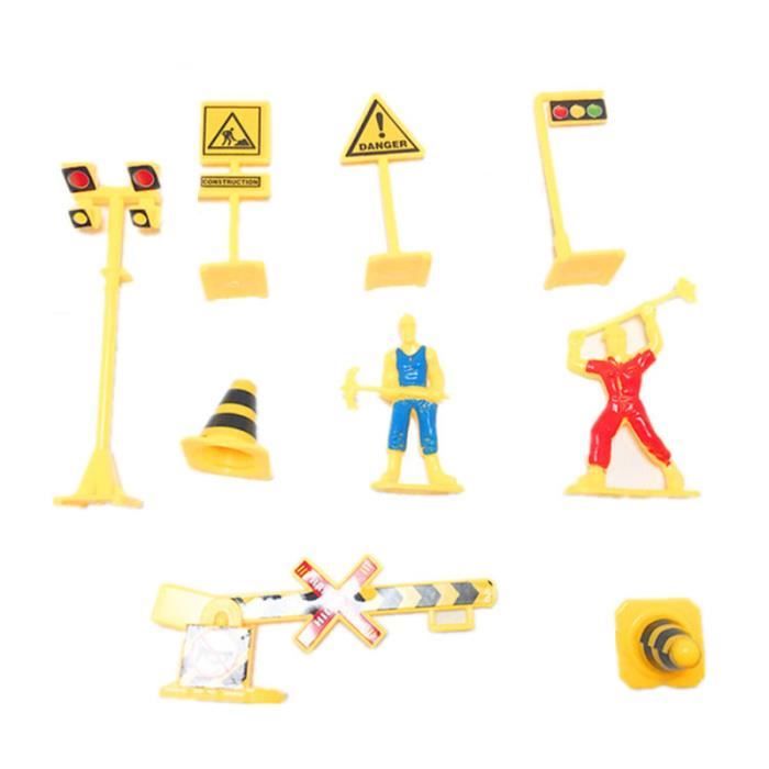 63 pièces jouets pour enfants pratique Portable Premium panneau d'avertissement coloré jouet éducatif cadeaux panneaux GYROPHARE