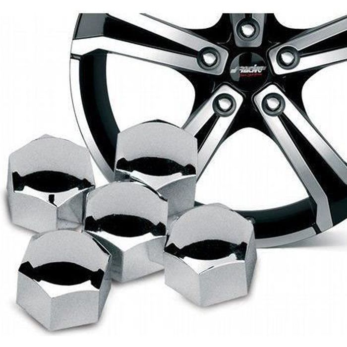 Simoni Racing SR CBC17 - AUTO/MOTO - ENJOLIVEUR - Capuchon pour crou de Roue, Chromé, 17 mm, Set de 20
