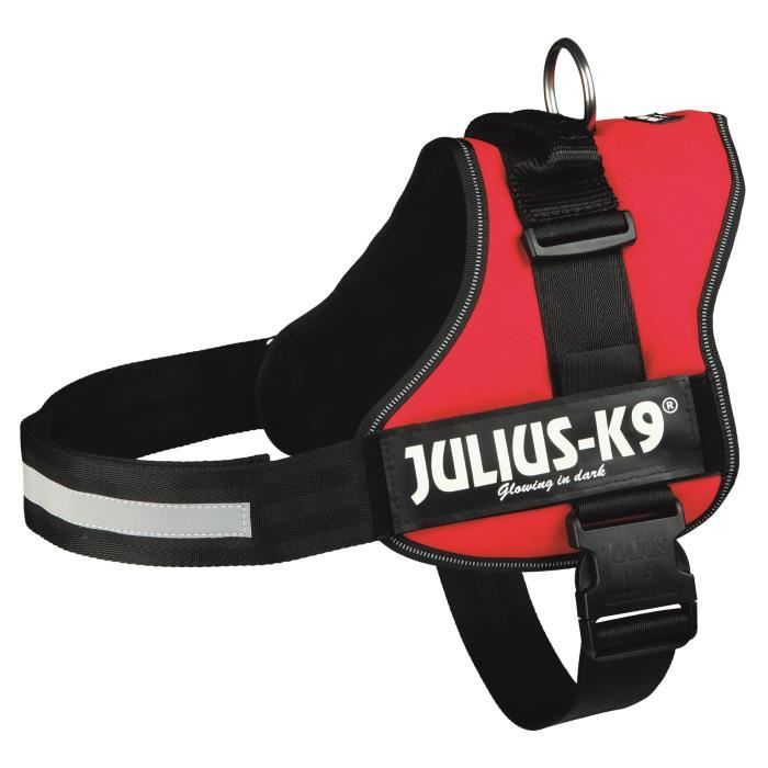 Harnais Power Julius-K9 - 3 - XL : 82-118 cm-50 mm - Rouge - Pour chien