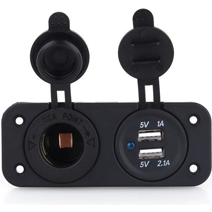 Dual USB Car Auto Allume-cigare Prise Splitter 12V Chargeur Adaptateur De Puissance Prise Livraison Rapide BLU -POU