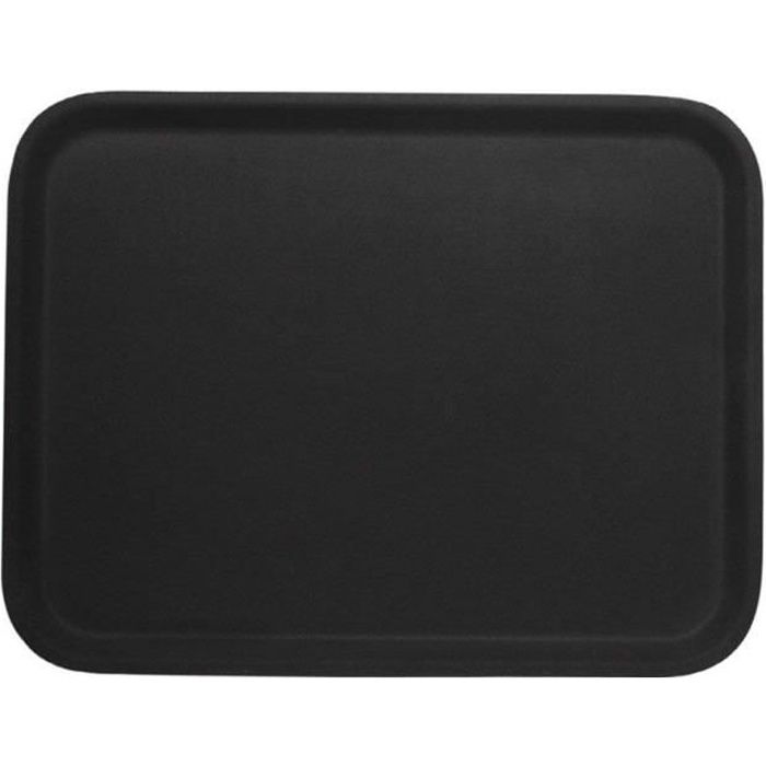 Plateau rectangulaire noir en Polypropylène - 46 x 36 cm