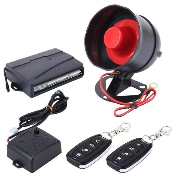 Système d'alarme Voiture de sécurité Avertissement avec deux télécommandes DC 12V