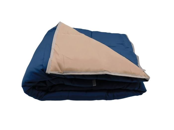 Couette ultra légère bleu / sable - 2 personnes 220 x 240 - spécial été - mortreux