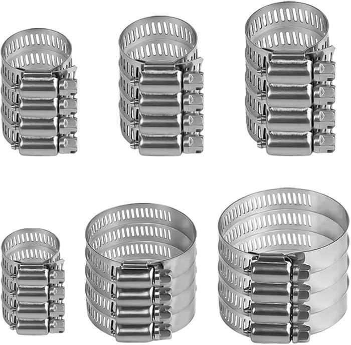 Clipse De Serrage Lot De 2 Colliers De Serrage Réglables En Hauteur - Montage Mural/au Collier De Serrage A Vis