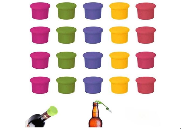 Bouchons En Silicone,5 Pièces Bouchon De Bouteille En