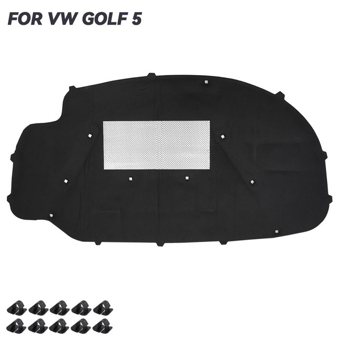 ZEPHYX for VW, for Golf 6/ForGolf 6 GTI, Coussin d'isolation phonique du Moteur de Capot Avant, Couverture insonorisée en Coton, Tapis d'isolation Thermique Tampon insonorisant